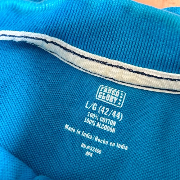 Faded glory shirts lot of 2 men size large polo tops - Picture 7 of 7